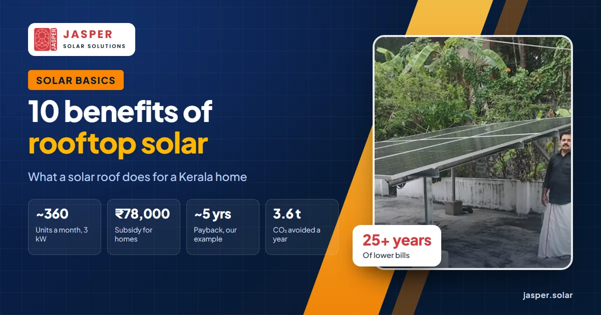 10 benefits of rooftop solar for Kerala homes