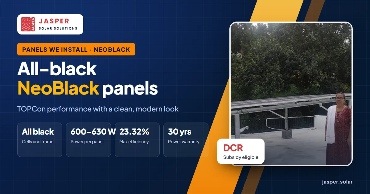 Premier NeoBlack all-black solar panels for Kerala homes