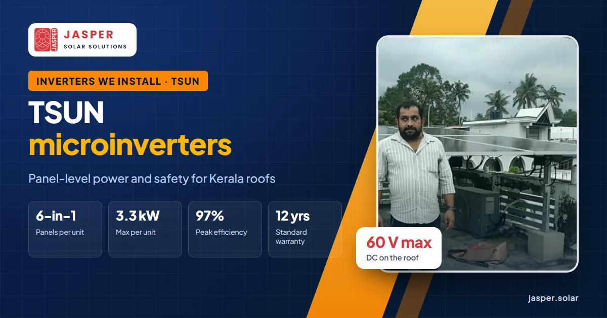 TSUN microinverters: panel-level solar for Kerala roofs