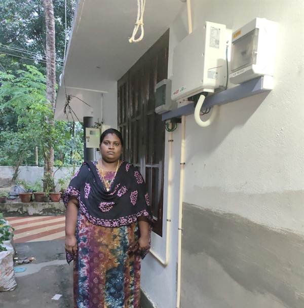 Inverter and AC/DC distribution boxes installed by Jasper Solar in Anad, Thiruvananthapuram