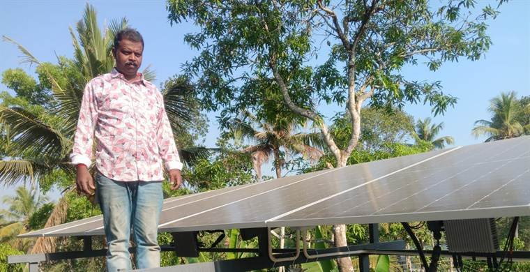 Elevated rooftop array installed by Jasper Solar in Anad, Thiruvananthapuram
