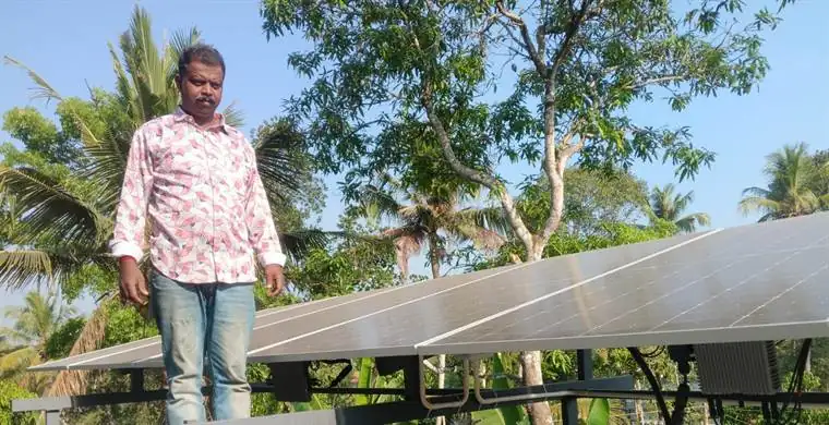 Elevated rooftop array installed by Jasper Solar in Anad, Thiruvananthapuram