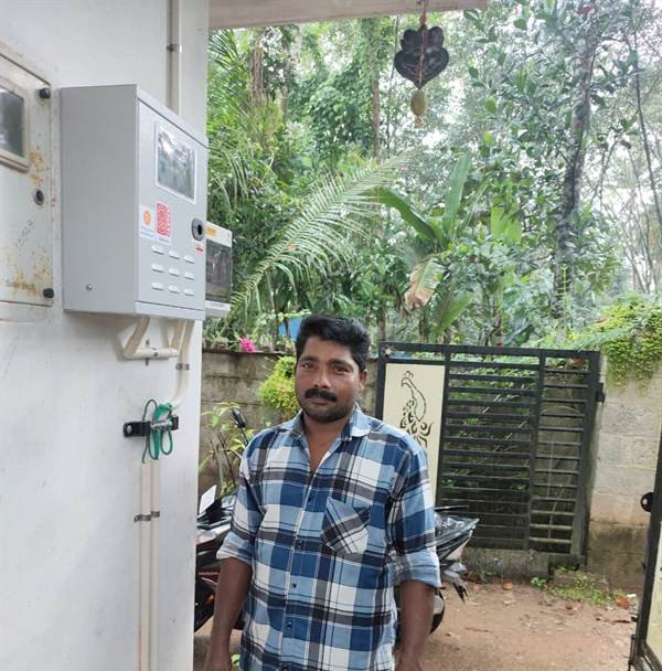 Solar meter and distribution box installed by Jasper Solar in Anad, Thiruvananthapuram