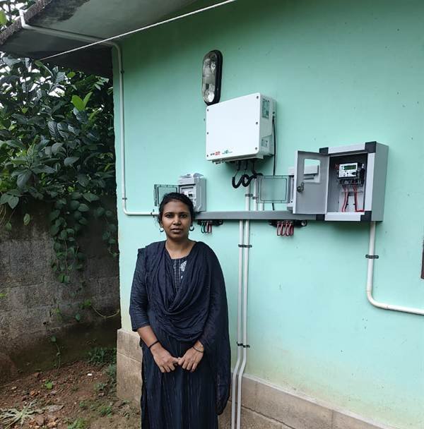 Inverter and AC/DC distribution boxes installed by Jasper Solar in Aruvikkara, Thiruvananthapuram