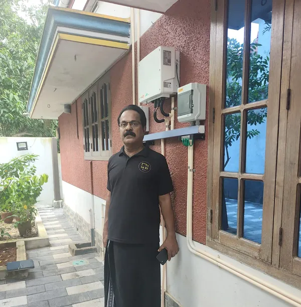 Inverter and AC/DC distribution boxes installed by Jasper Solar in Chempazhanthy, Thiruvananthapuram