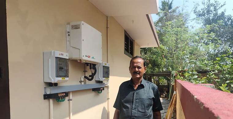 Inverter and AC/DC distribution boxes installed by Jasper Solar in Kalliyoor, Thiruvananthapuram