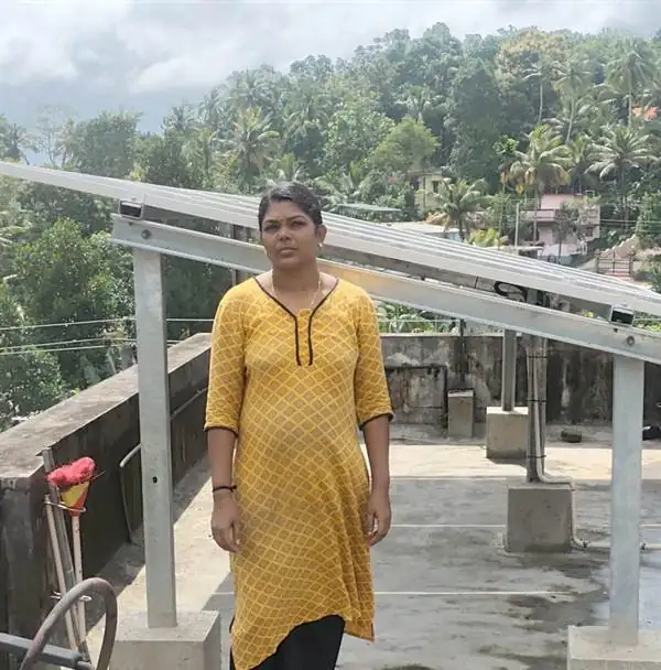 Rooftop array on HDG structure installed by Jasper Solar in Nanniyode, Thiruvananthapuram