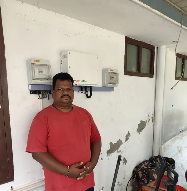 Inverter and AC/DC distribution boxes installed by Jasper Solar in Nettayam, Thiruvananthapuram