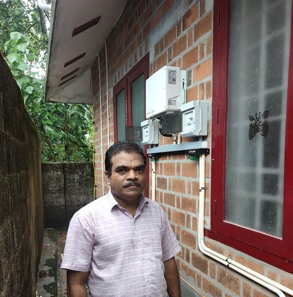 Inverter and AC/DC distribution boxes installed by Jasper Solar in Pachalloor, Thiruvananthapuram