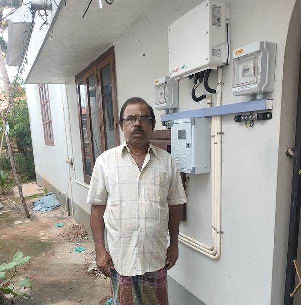 Inverter, meter and distribution boxes installed by Jasper Solar in Pottakkuzhi, Thiruvananthapuram